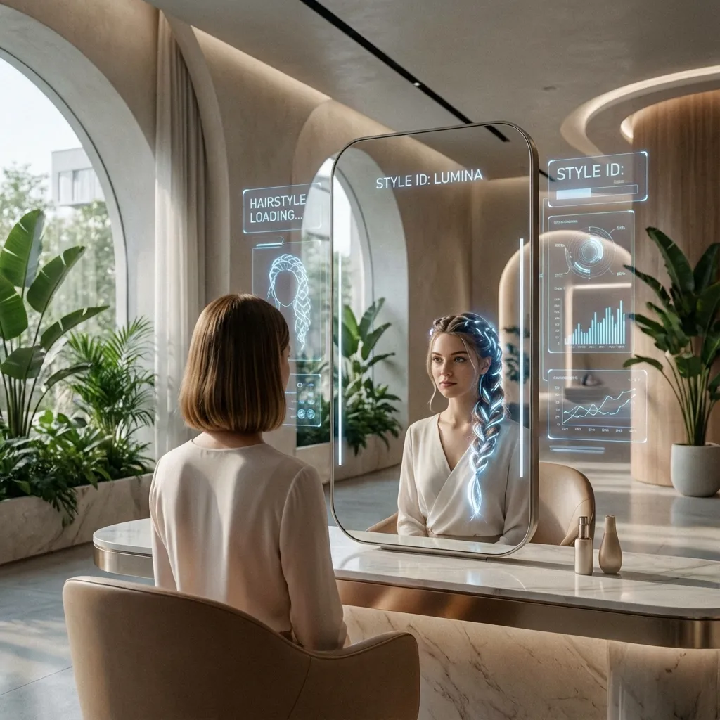 Previewing hairstyles with AI virtual try-on technology